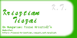 krisztian tiszai business card